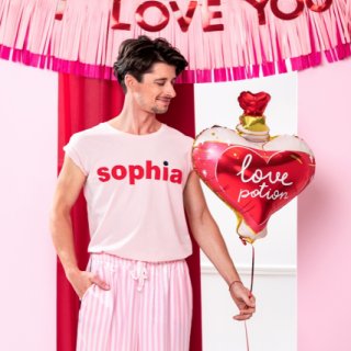 Fóliový balónek SRDCE / Lektvar lásky - Love potion, velikost 54x66 cm (zn. PartyDeco)