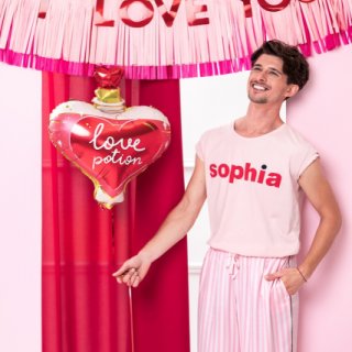 Fóliový balónek SRDCE / Lektvar lásky - Love potion, velikost 54x66 cm (zn. PartyDeco)