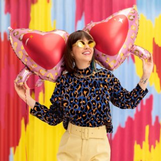 Fóliový balónek BRÝLE LÁSKY, rozměr 115x52cm (zn. PartyDeco)