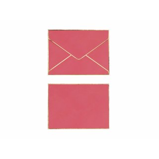 Rozlučkové blahopřání se smalt odznakem Ženich + červená obálka se zlatým lemem, rozměr 10.5x15cm (zn. PartyDeco)