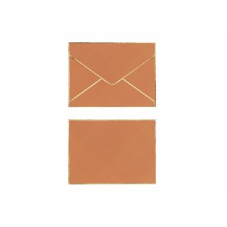 Rozlučkové blahopřání se smalt odznakem Ženich + hnědá obálka se zlatým lemem, rozměr 10.5x15cm (zn. PartyDeco)