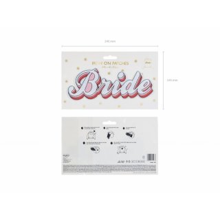 Nažehlovačka Bride / Nevěsta, mix, rozměr 22x8cm (zn. PartyDeco)