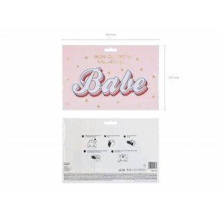 Nažehlovačka Babe, rozměr 20x8cm (zn. PartyDeco)