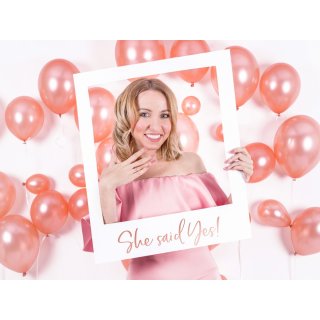 FOTOrámeček Selfie She said yes!, rozměr 50x59.5cm, rosegold barva (zn. PartyDeco)