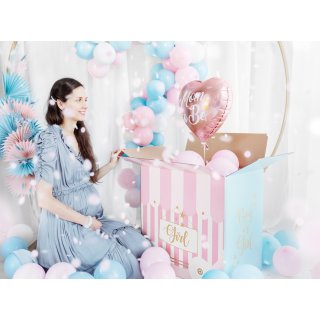 Dekorativní rozety Yummy, světle růžové se zlatým lemem - set 3ks, různé velikosti (zn. PartyDeco)