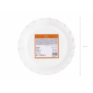 Papírové talířky Usměvavavé sluníčko / Slunce, průměr 18cm - set 6ks (zn. PartyDeco)