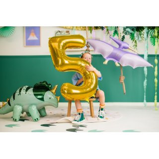 Fóliový balónek dinosaurus PTERODAKTYL, rozměr 120x62cm, fialovo růžová barva (zn. PartyDeco)