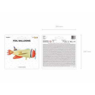 Fóliový balónek vrtulové LETADLO, rozměr 91x39cm (zn. PartyDeco)