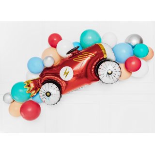 Fóliový balónek závodní AUTO - KABRIOLET, rozměr 111x63cm, červená barva (zn. PartyDeco)
