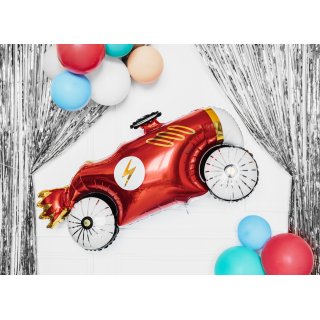 Fóliový balónek závodní AUTO - KABRIOLET, rozměr 111x63cm, červená barva (zn. PartyDeco)