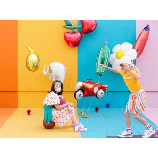 Fóliový balónek závodní AUTO - KABRIOLET, rozměr 111x63cm, červená barva (zn. PartyDeco)