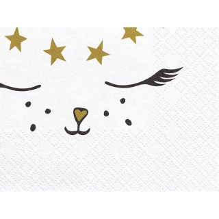 Ubrousky Kitty / Kočky, papírové, rozměr 33x33 - set 20ks (zn. PartyDeco)