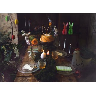 Ubrousky kosočtverce, bílo-limetkovo-tyrkysové, rozměr 33x33cm - set 20ks (zn. PartyDeco)