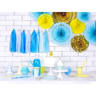 Ubrousky Yummy - LIVE LAUGH LOVE, bílo-mátové, rozměr 33x33cm - set 20ks (zn. PartyDeco)