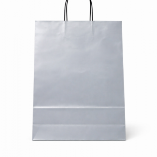 Papírová taška PASTELO - velikost XL, 45x15x49 cm, šedá barva