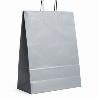 Papírová taška PASTELO - velikost XL, 45x15x49 cm, šedá barva