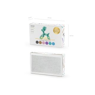 Modelovací balónky pro tvarování zvířátek, lesklé GLOSSY, 30ks s pumpičkou (zn. PartyDeco)