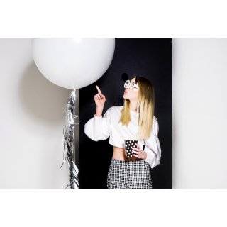 JUMBO latexový balón, pastelový, bílý, velikost 100cm (zn. PartyDeco)