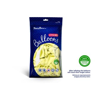 Latexový balónek, pastelový, světle žlutý, velikost 30cm (zn. StrongBalloons)