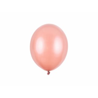 Latexový balónek, metalický, rosegold / růžovozlatá barva, velikost 23cm (zn. StrongBalloons)