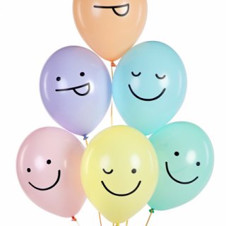 Latexový balónek Smajlíci, mix barev, velikost 30cm (zn. StrongBalloons)