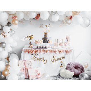 Latexový balónek, metalický, stříbrná sněhová barva, velikost 26/27cm (zn. StrongBalloons)