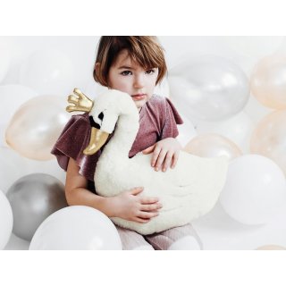 Latexový balónek, metalický, stříbrná sněhová barva, velikost 26/27cm (zn. StrongBalloons)