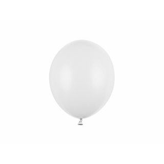 Latexový balónek, pastelový, čistě bílá barva, velikost 23cm (zn. StrongBalloons)