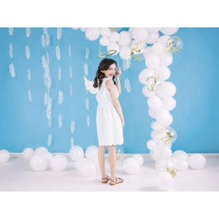 Latexový balónek, pastelový, čistě bílá barva, velikost 23cm (zn. StrongBalloons)