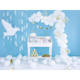 Latexový balónek, pastelový, čistě bílá barva, velikost 23cm (zn. StrongBalloons)