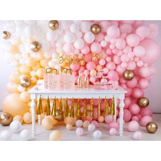Latexový balónek, pastelový, čistě bílá barva, velikost 23cm (zn. StrongBalloons)