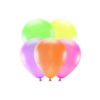 Latexové NEONové balónky, mix barev, velikost 25cm - set 5ks (zn. PartyDeco)