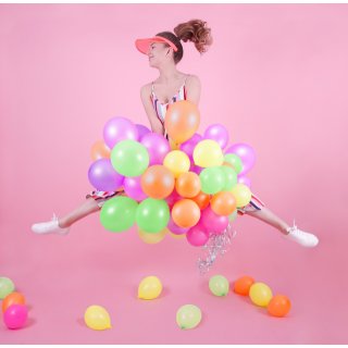 Latexové NEONové balónky, mix barev, velikost 25cm - set 5ks (zn. PartyDeco)