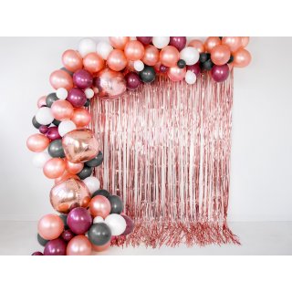 Latexový balónek metalický, růžová rosegold barva, velikost 30cm (zn. StrongBalloons)