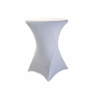 Elastický ubrus na koktejlový bistro stůl 60cm - SILNÝ v bílé barvě