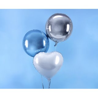 Fóliový balónek 3D koule, stříbrná barva, velikost 40cm (zn. PartyDeco)