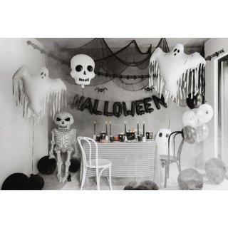 Dekorační textilní pavučina, černá barva - síť 0.72 x 9.8m (zn. PartyDeco)