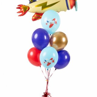 Latexové balónky LETADLA, pastelový mix, velikost 30cm - set 6ks (zn. StrongBalloons)