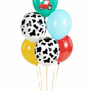 Latexové balónky FARMA, velikost 30cm - set 6ks (zn. StrongBalloons)