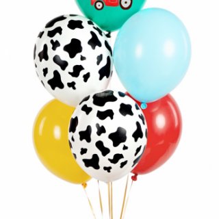 Latexové balónky FARMA, velikost 30cm - set 6ks (zn. StrongBalloons)