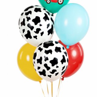 Latexové balónky FARMA, velikost 30cm - set 6ks (zn. StrongBalloons)