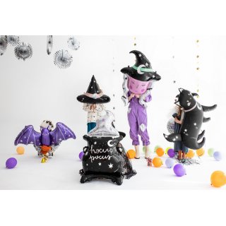 Fóliový balónek Netopýr, fialový, rozměr 119.5x51cm (zn. PartyDeco)
