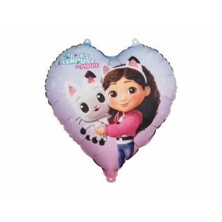 Fóliový balónek Gábinin Kouzelný Domek SRDCE, velikost 35cm (zn. PartyDeco)