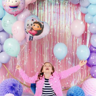 Fóliový balónek Gábinin Kouzelný Domek SRDCE, velikost 35cm (zn. PartyDeco)