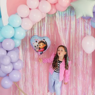 Fóliový balónek Gábinin Kouzelný Domek SRDCE, velikost 35cm (zn. PartyDeco)