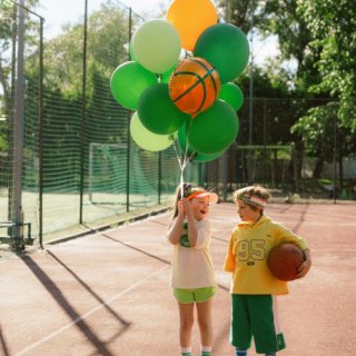 Latexový balónek, pastelový, oranžová barva, velikost 43cm (zn. StrongBalloons)