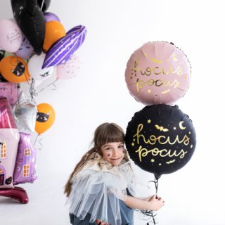 Fóliový balónek Hocus Pocus Halloween, kruh, velikost 45cm (zn. PartyDeco)