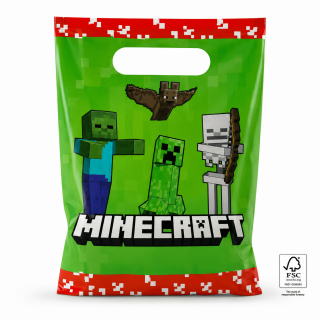 Plastové tašky / sáčky Minecraft, rozměr 16.5×23cm - set 4ks (zn. Procos)