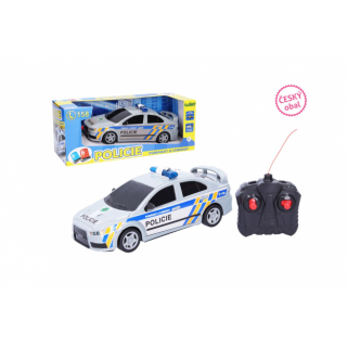 RC policejní auto na dálkové ovládání, 23cm - český obal (zn. WIKY)