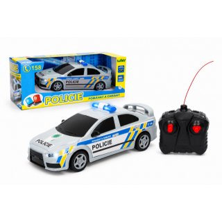 RC policejní auto na dálkové ovládání, 23cm - český obal (zn. WIKY)
